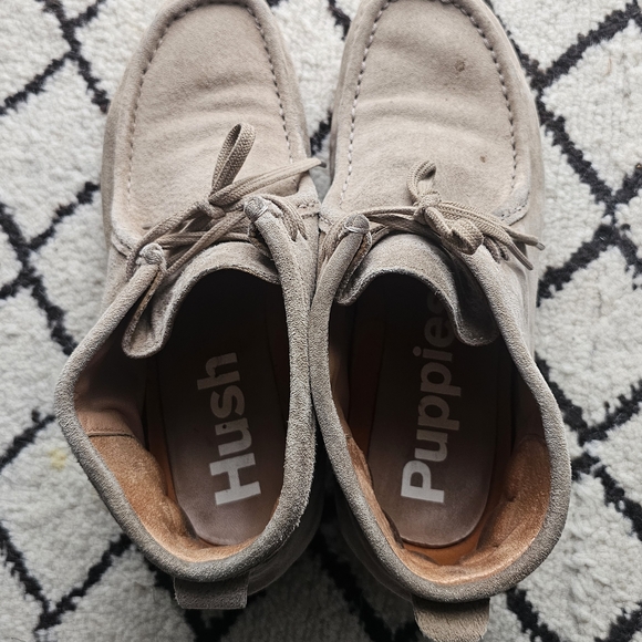 Hush Puppies Men's Suede Boots - Taupe - Picture 2 of 6
